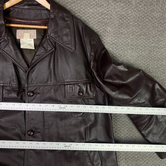 Vintage Sears Leather Jacket With Down Liner Men's 52 Brown Fight Club - Picture 5 of 15